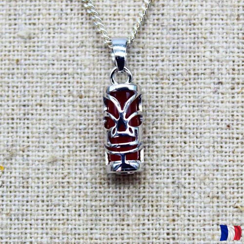 Pendentif tiki argent - tiki,