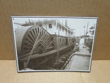 INDOCHINA Antique Photograph Dry Dock Wheeled Boat Closeup circa 1920