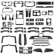 ????Matte Black Steering wheel Dashboard Door Full Decor Trims for 4Runner 2010+