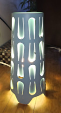Vintage 1990s Ikea Kajuta Side Table Lamp 12" Aqua Blue MCM Retro