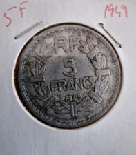 Monnaie Piece France 5 Francs 1949 Lavrillier