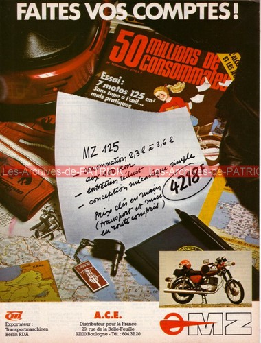 Publicité 125 advertising - publicité, mz