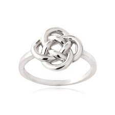 925 Argent Love Nœud Bague