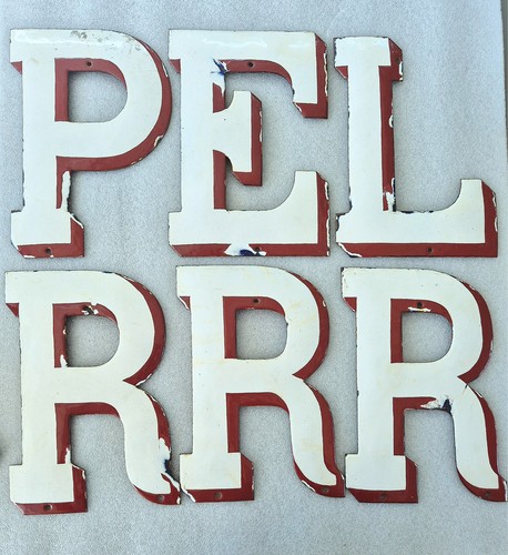 Lot lettres emaillées - lot,