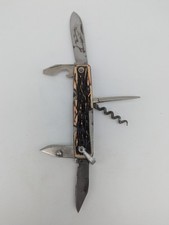 Multifunctional pocket knife, wood effect, knife