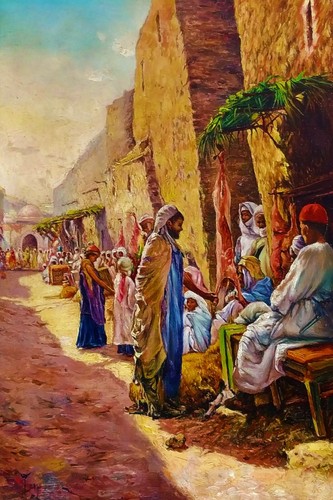 Scène orientaliste suiveur - scÈne,