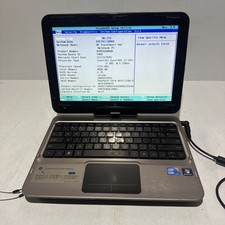 Hp Touchsmart TM2 12" Laptop i3-U380 4gb Ram No Drives Boots Bios