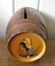 Tirelire ancienne tonneau en