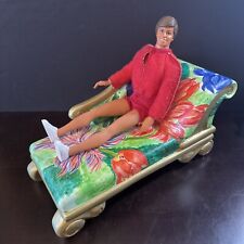 Poupee Millet Doll Size Fainting Chaise Exotic Flowers Handcrafted Wildcard VTG
