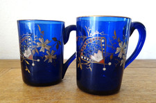 Tasse Mug Chope en Verre Bleu