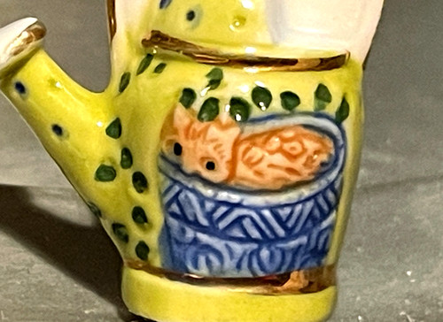 Fève arrosoir décor - fève, chat