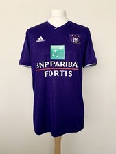 Anderlecht 2018-2019 home Santini match worn signed Adidas Belgium Croatia shirt