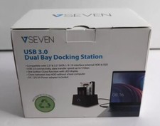 NEW VSEVEN USB 3.0 Dual Bay Docking Station 2.5" & 3.5” SATA BUDBDS-BLK