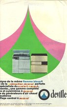1966 DEVILLE ADVERTISING ADVERTISEMENT stove oil cookers boilers