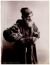 Berggren, Vintage Turkish Pit Cleaner Print, Albumen Print 20x26 Ci