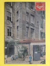 Old postcard PARIS COUR du JARDINET Rue du PAS de la MULE apartment and accommodation for rent