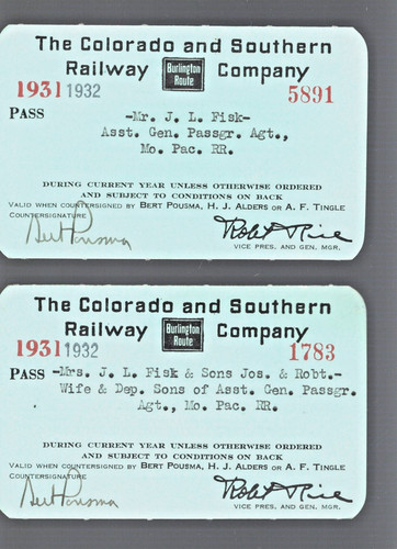 Pair 1931 colorado southern - pair, &