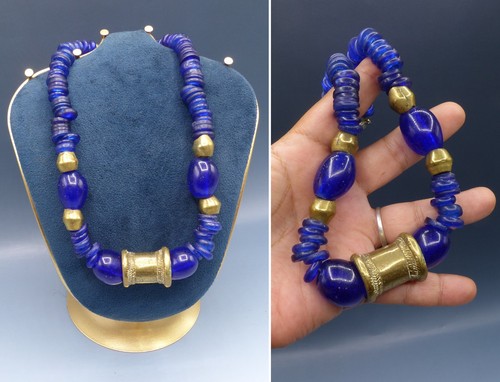 Ancien collier ethnique perles - ethnique,