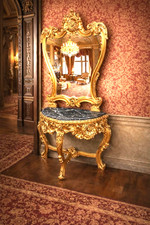 CONSOLE AVEC GLACE ET MARBRE