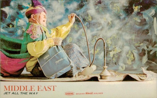 Sabena middle east - east, postcard