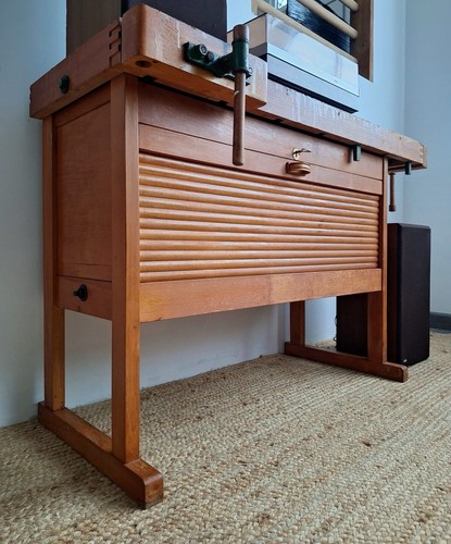 établi vintage avec - vintage, étaux