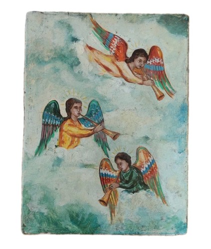 Ancienne peinture panneau bois - ancienne,