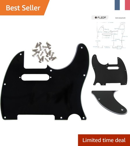 Pickguard guitare plis - plis, noir