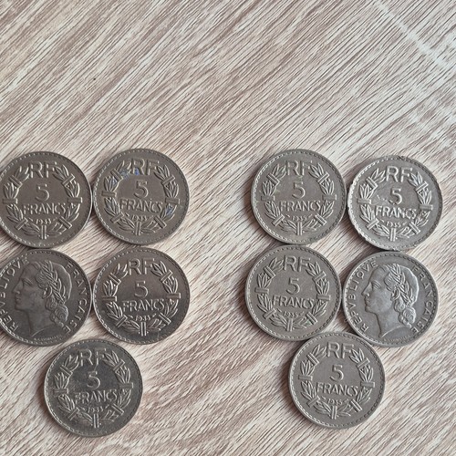 Lot pièces francs - francs, rf