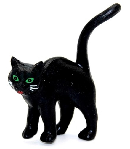 Maison poupée chat noir - poupée,