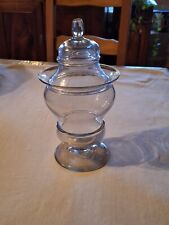 Pot Apothicaire En Verre Sangsue Drageoir Bonbonnière XIX