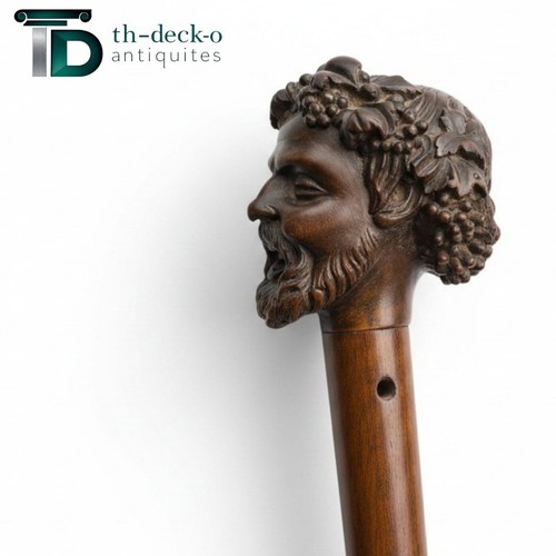 Gros pommeau canne bacchus - ,