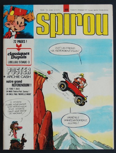 Spirou 1810 1972 poster - -,