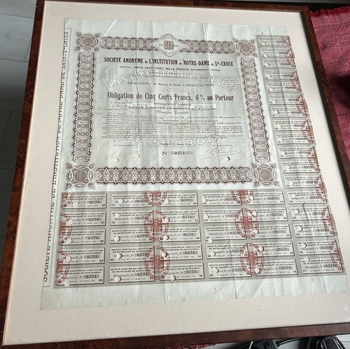Obligation 500 francs - , 6%