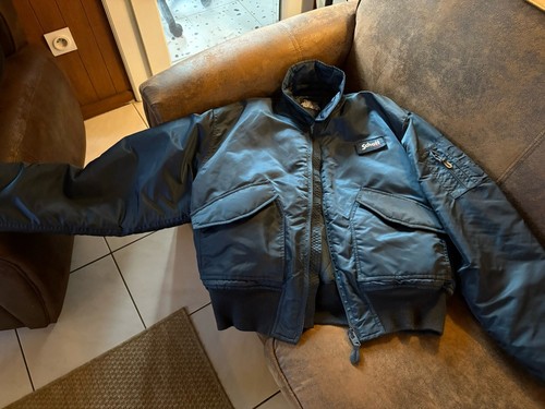 Bomber schott bleu - bleu, xl