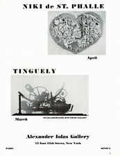 1960s Vintage Niki de St Phalle & Tinguely Art Original Iolas Gallery Print Ad