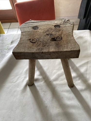 Ancien tabouret bois 4 - tabouret,