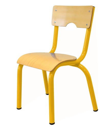Chaise écolier jaune - chaise,