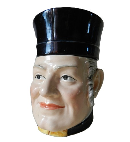 Barbotine pot tabac ancien - pot,