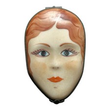 Vintage Antique Limoges France Rochard Woman Face Trinket Box