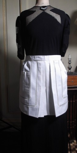 Tablier blanc soubrette à - tablier,