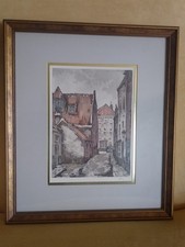 Artwork by Roger Hebbelinck, "Begin" - Lot or 2, Beligum Street Scenes