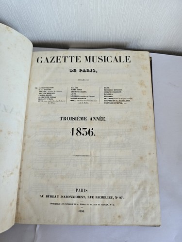 Gazette musicale paris - musicale, de