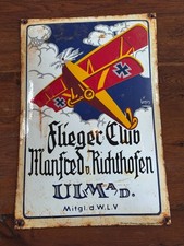 PUB PLAQUE ÉMAILLÉE FLIEGER