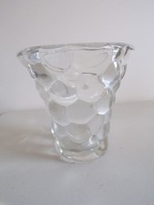 VASE VERRRE TRANSPARENT NID D'ABEILLE 1930  PIERRE D'AVESN