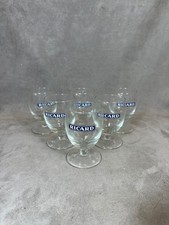 Lot of 6 Vintage RICARD Advertising Balloon Glasses | Made in France 1960s