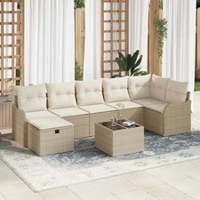 Ensemble de canapé de jardin avec coussin Poly rotin Mobilier lounge vidaXL vida