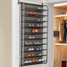 Étagère à Chaussures Gain de Place Organisateur Rangement Porte 30 Paires Val