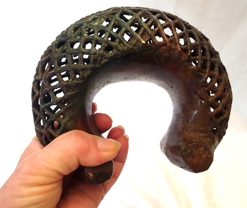 Enorme bracelet bronze ajoure - bronze,