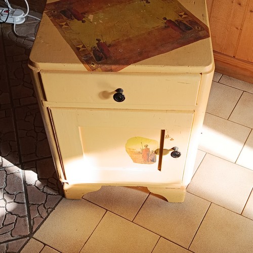 Table chevet beige bois - de,