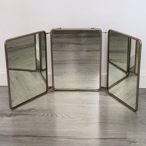 Miroir tryptique barbier - tryptique, de